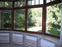 Эркерное деревянное окно